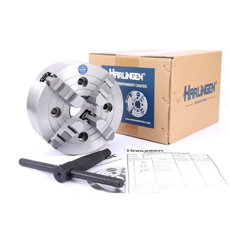 H & H Industrial Products Harlingen 8" 4-Jaw Independent Lathe Chuck Plain Back 9713-1105